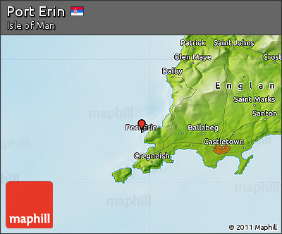 Physical Map of Port Erin