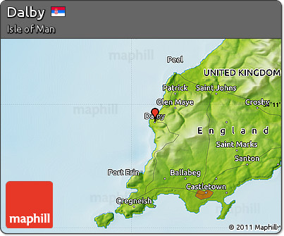 Physical Map of Dalby