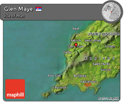 Satellite Map of Glen Maye