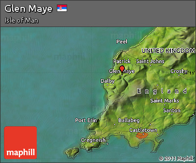 Satellite Map of Glen Maye