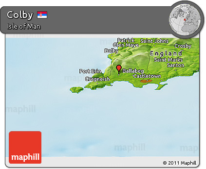 Physical Panoramic Map of Colby