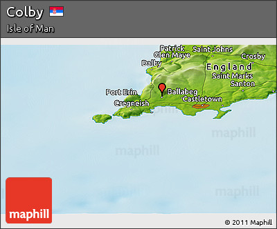 Physical Panoramic Map of Colby