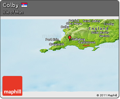 Physical Panoramic Map of Colby