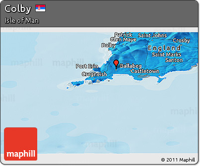 Political Panoramic Map of Colby