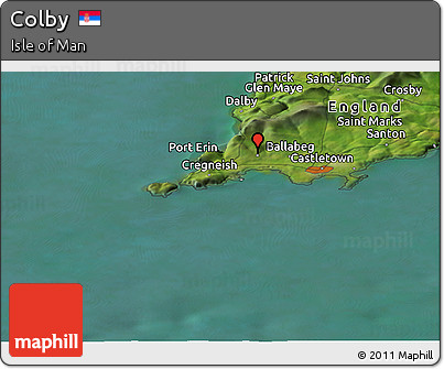 Satellite Panoramic Map of Colby