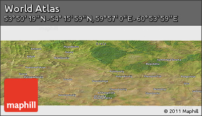 Satellite Panoramic Map of the Area around 54° 3' 9" N, 60° 25' 29" E