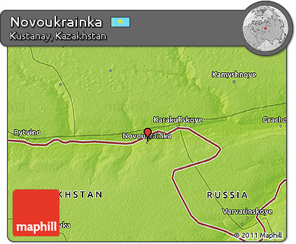 Physical 3D Map of Novoukrainka