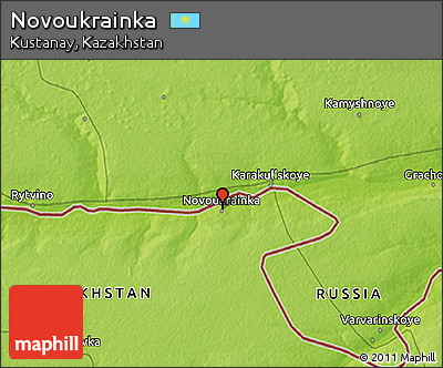 Physical 3D Map of Novoukrainka