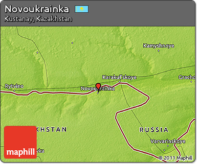 Physical 3D Map of Novoukrainka