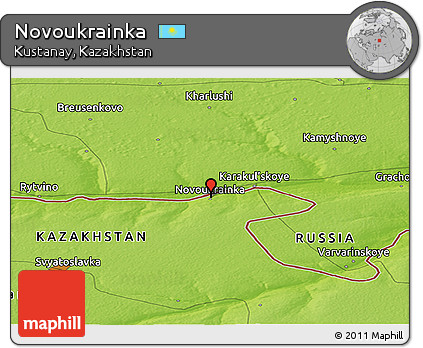 Physical Panoramic Map of Novoukrainka