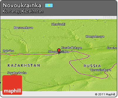 Physical Panoramic Map of Novoukrainka