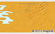 Political 3D Map of the area around 54° 3' 9" N, 62° 49' 30" W