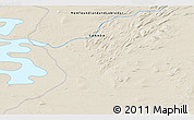 Shaded Relief 3D Map of the area around 54° 3' 9" N, 62° 49' 30" W