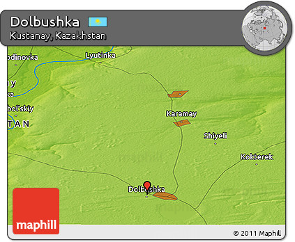 Physical Panoramic Map of Dolbushka