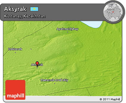 Physical 3D Map of Aksyrak