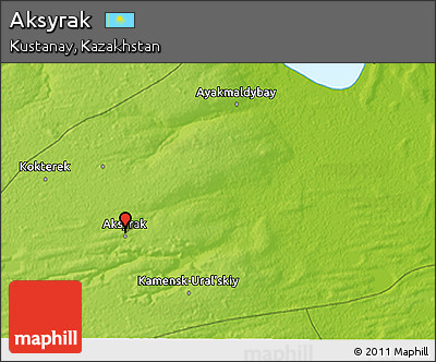 Physical 3D Map of Aksyrak