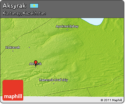 Physical 3D Map of Aksyrak