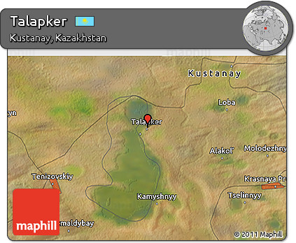 Satellite 3D Map of Talapker