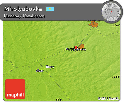Physical Map of Mirolyubovka
