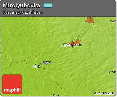 Physical Map of Mirolyubovka