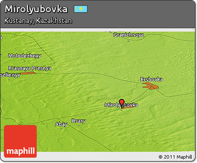 Physical Panoramic Map of Mirolyubovka