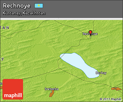 Physical 3D Map of Rechnoye