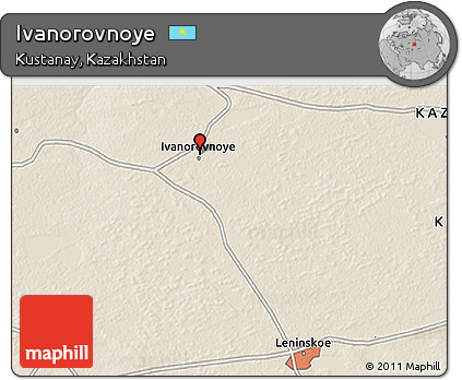 Shaded Relief 3D Map of Ivanorovnoye