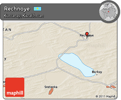 Shaded Relief 3D Map of Rechnoye