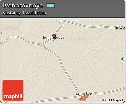 Shaded Relief 3D Map of Ivanorovnoye