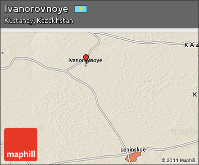 Shaded Relief 3D Map of Ivanorovnoye