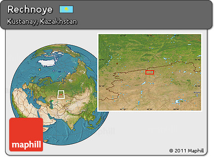 Satellite Location Map of Rechnoye
