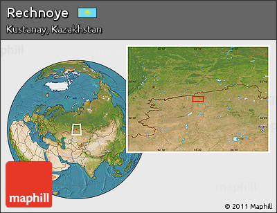Satellite Location Map of Rechnoye