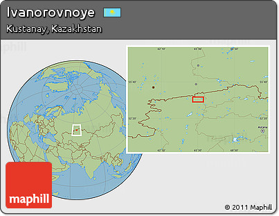 Savanna Style Location Map of Ivanorovnoye