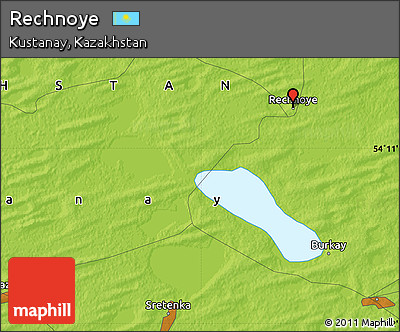 Physical Map of Rechnoye