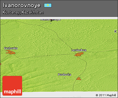 Physical Panoramic Map of Ivanorovnoye