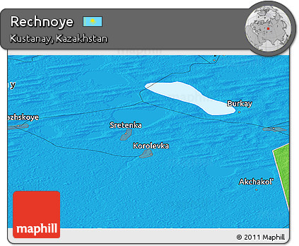 Political Panoramic Map of Rechnoye