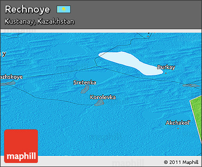 Political Panoramic Map of Rechnoye