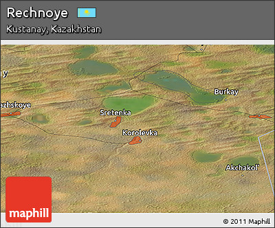 Satellite Panoramic Map of Rechnoye