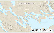 Shaded Relief 3D Map of the area around 54° 3' 9" N, 65° 22' 30" W