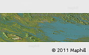 Satellite Panoramic Map of the area around 54° 3' 9" N, 65° 22' 30" W