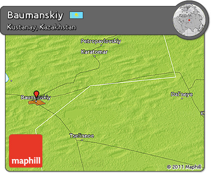 Physical 3D Map of Baumanskiy