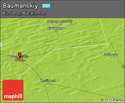 Physical 3D Map of Baumanskiy