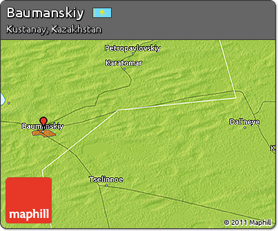 Physical 3D Map of Baumanskiy