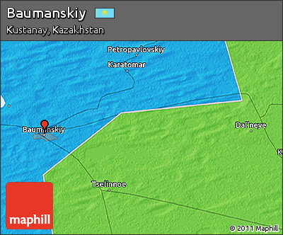 Political 3D Map of Baumanskiy