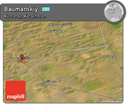 Satellite 3D Map of Baumanskiy