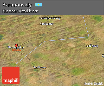 Satellite 3D Map of Baumanskiy