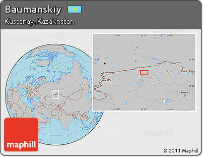 Gray Location Map of Baumanskiy