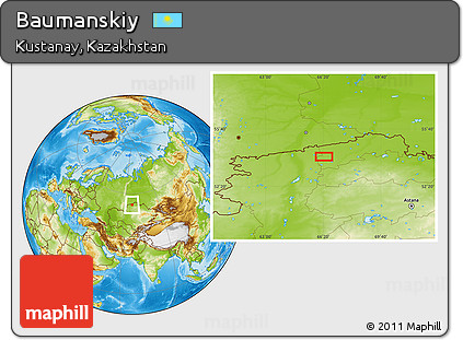 Physical Location Map of Baumanskiy