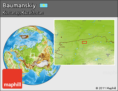 Physical Location Map of Baumanskiy