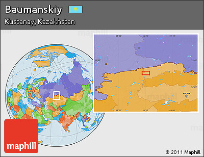Political Location Map of Baumanskiy